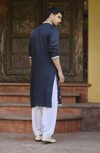 Dhanbai navy blue kurta and salwar