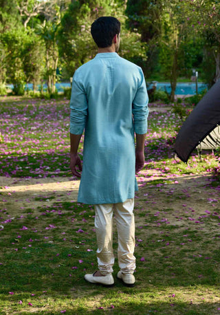 Akbari  powder blue bandi set