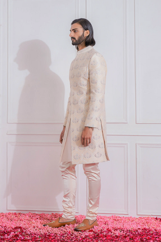 Peach mirpur sherwani set