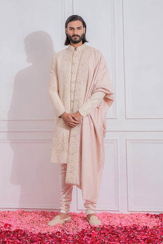 Pink kabaal sherwani set