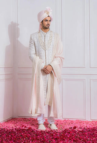 White umerkot sherwani set