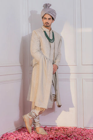 Gray multan sherwani set