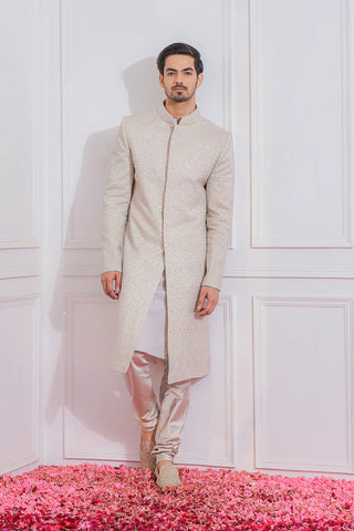 Gray multan sherwani set