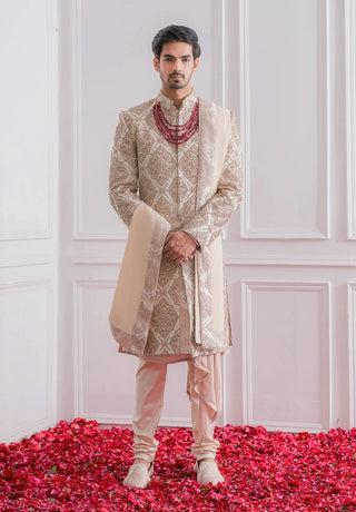 Pink ahemadpur sherwani set