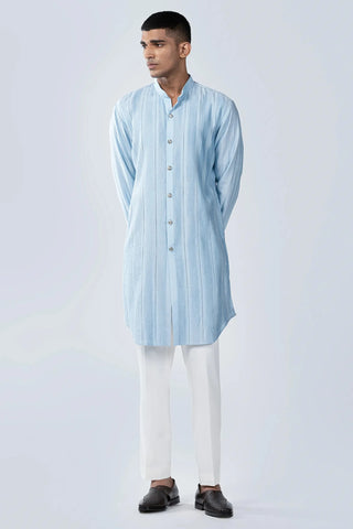 Blue pintuck kurta