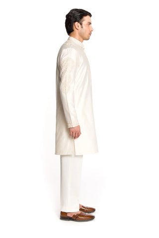 Ivory spring embroidery kurta