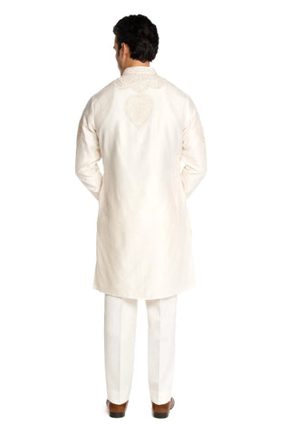 Ivory spring embroidery kurta