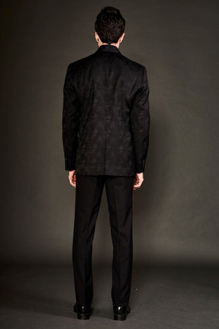 Black butterfly lapel tuxedo suit