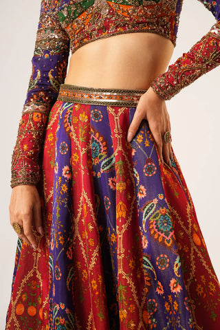 Multicolor indrani lehenga