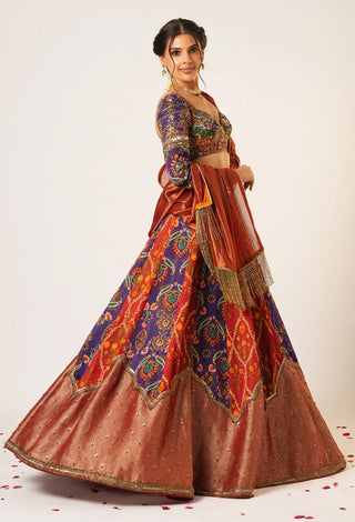 Multicolor indrani lehenga