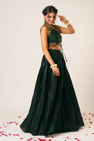 Green ragini lehenga