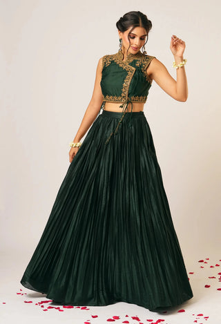 Green ragini lehenga