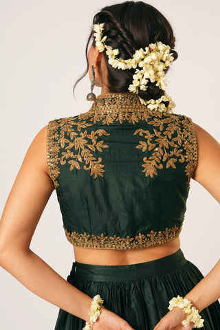 Green ragini lehenga