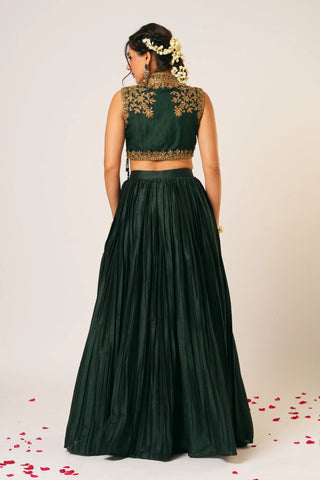 Green ragini lehenga