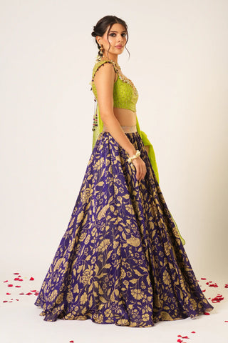 Purple maitreyi lehenga