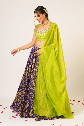 Purple maitreyi lehenga