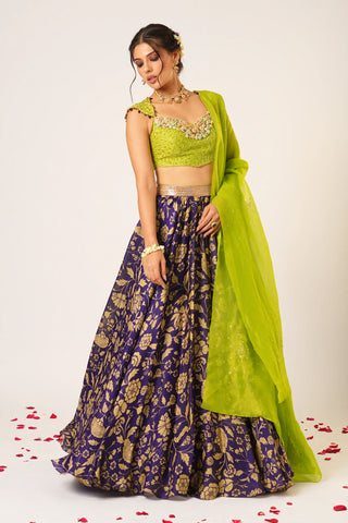 Purple maitreyi lehenga