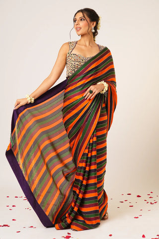 Multicolor apsara saree