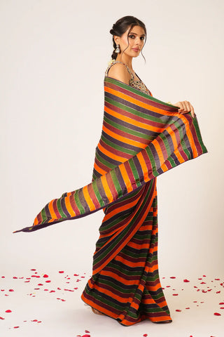 Multicolor apsara saree