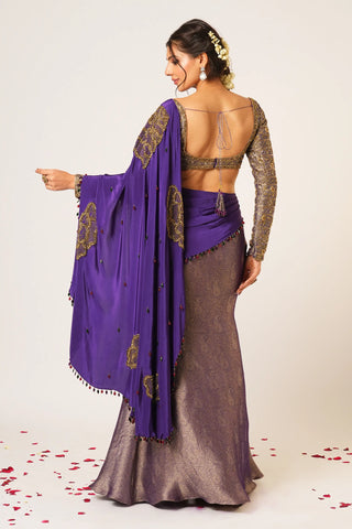 Purple ambika saree