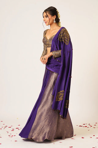 Purple ambika saree