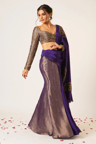 Purple ambika saree