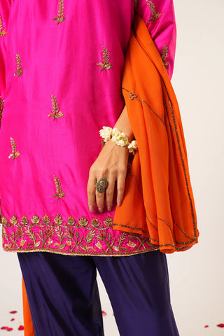 Multicolor revati tunic set