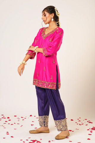 Multicolor revati tunic set