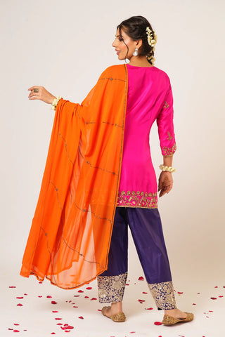 Multicolor revati tunic set