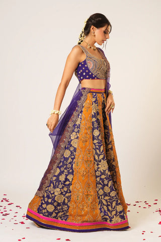 Multicolor menaka lehenga