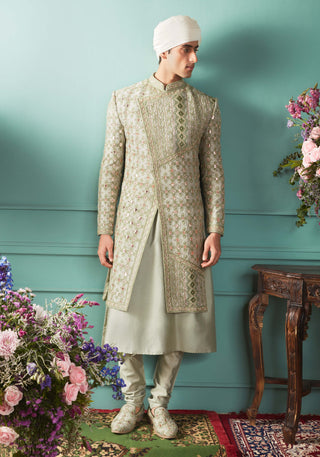 Jade sheen sherwani set