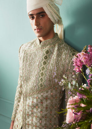 Jade sheen sherwani set