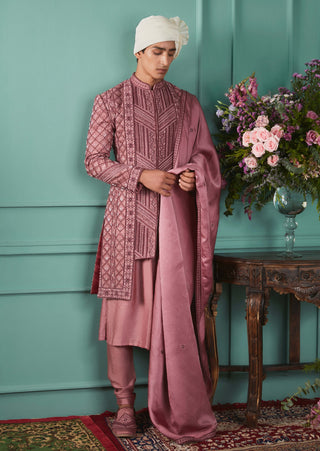 Deco rose sherwani set