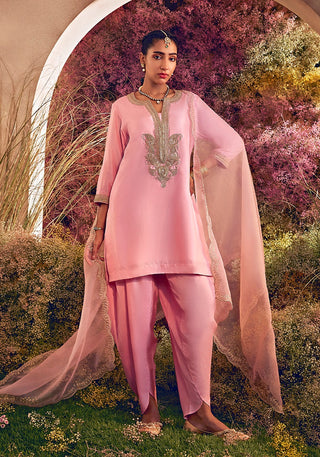 Light pink short kurta set