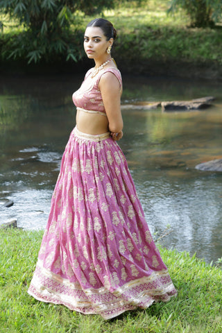 Pink rang lehenga set