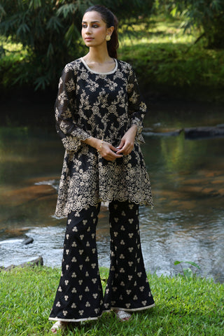 Black milan kurta set