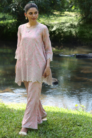 Pink milan kurta set