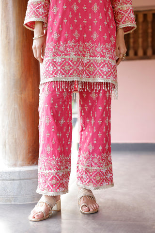 Pink kalander kurta set