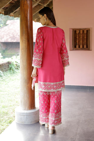 Pink kalander kurta set