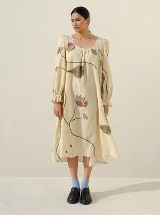 Off-white trail of butterfly dress