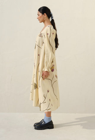 Off-white trail of butterfly dress