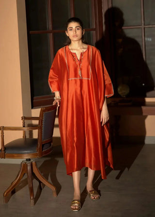 Rust orange kaftan