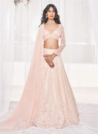 Light pink embellished lehenga set