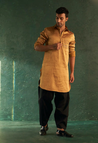 Midas gold tissue pathani kurta and salwar