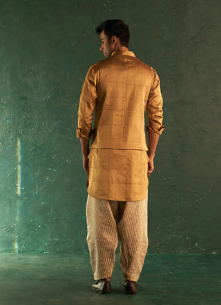 Classic silk tissue pathani kurta and salwar