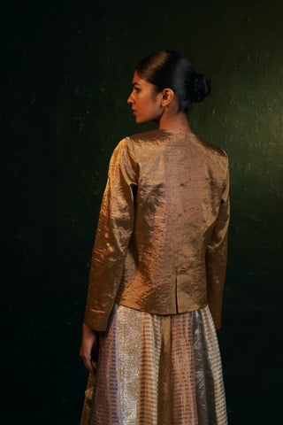 Midas gold tissue blazer