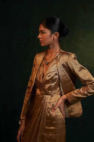 Midas gold tissue blazer