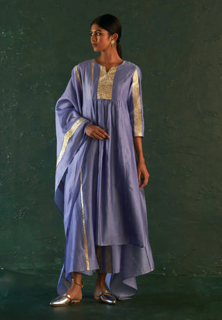 Midas lavender chanderi kurta set