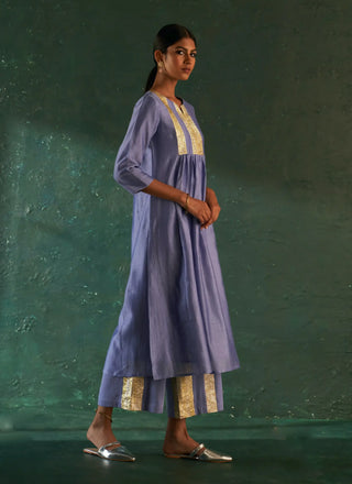 Midas lavender chanderi kurta set