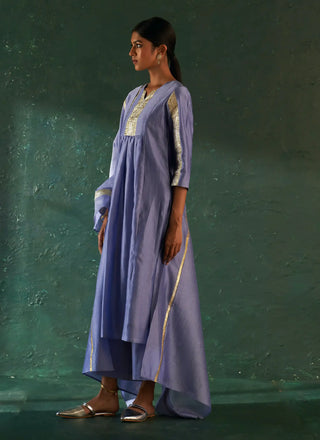 Midas lavender chanderi kurta set